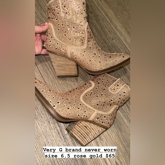 Very G Rhinestone Booties - Picture 1 of 1